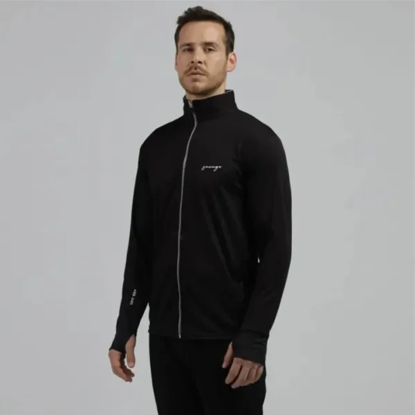 UPF Collar Sea Nevy Blue Sunscreen Jacket for Men - Image 2