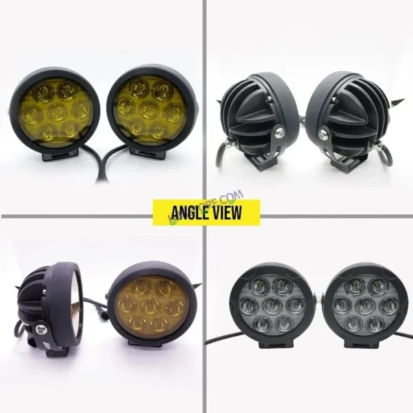HJG 7 Led White/Yellow Fog Light (70W) with yellow filter - Image 6