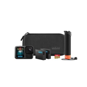 GoPro HERO13 Black Special Bundle Includes - HERO13 Black Camera, Handler, 2-Enduro Batteries, 2-Curved Adhesive Mounts, 64GB MicroSD Card, Hard Carrying Case(1-Yr International+1-Yr India Warranty)