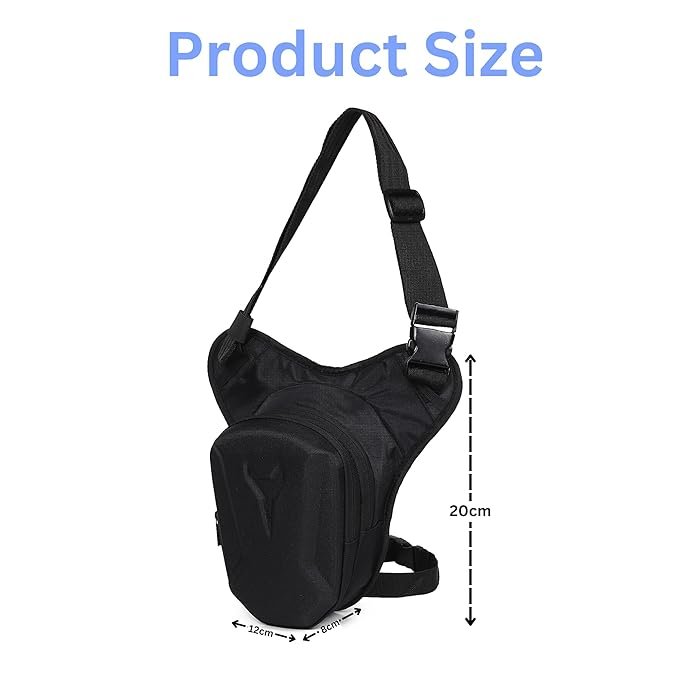 UniGear Hard Shell Unisex Waist Bag, Thigh Bag, Multipurpose Utility Waist Pouch, Cross Body, Strap to Leg Or Hip for Motorcycling, Outdoor, Hiking, for Adventure & Travel - Image 5