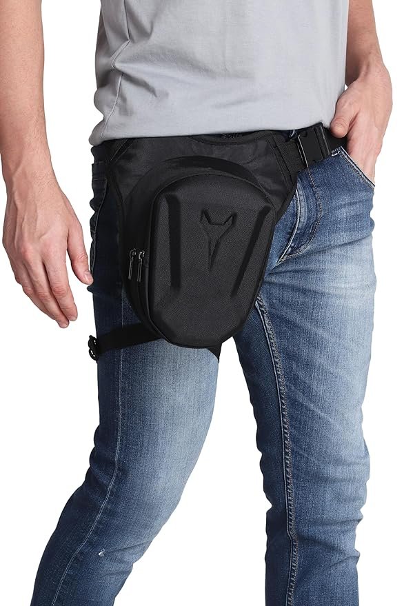 UniGear Hard Shell Unisex Waist Bag, Thigh Bag, Multipurpose Utility Waist Pouch, Cross Body, Strap to Leg Or Hip for Motorcycling, Outdoor, Hiking, for Adventure & Travel - Image 2