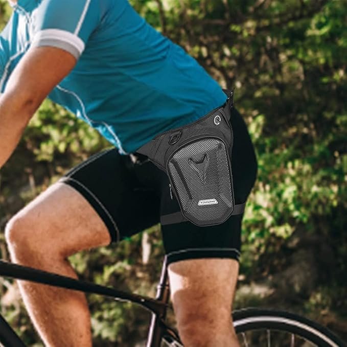 GUSTAVE® Waist Bag for Men, Thigh Bag for Bikers, Waterproof Large Capacity EVA Tactical Outdoor Sports Leg Bag - Image 4