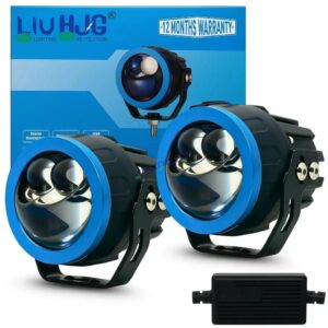 LIU HJG Terminator 2 Projector Foglight  and Moto Powerz Harness 3 Wire (6 Months Warranty)