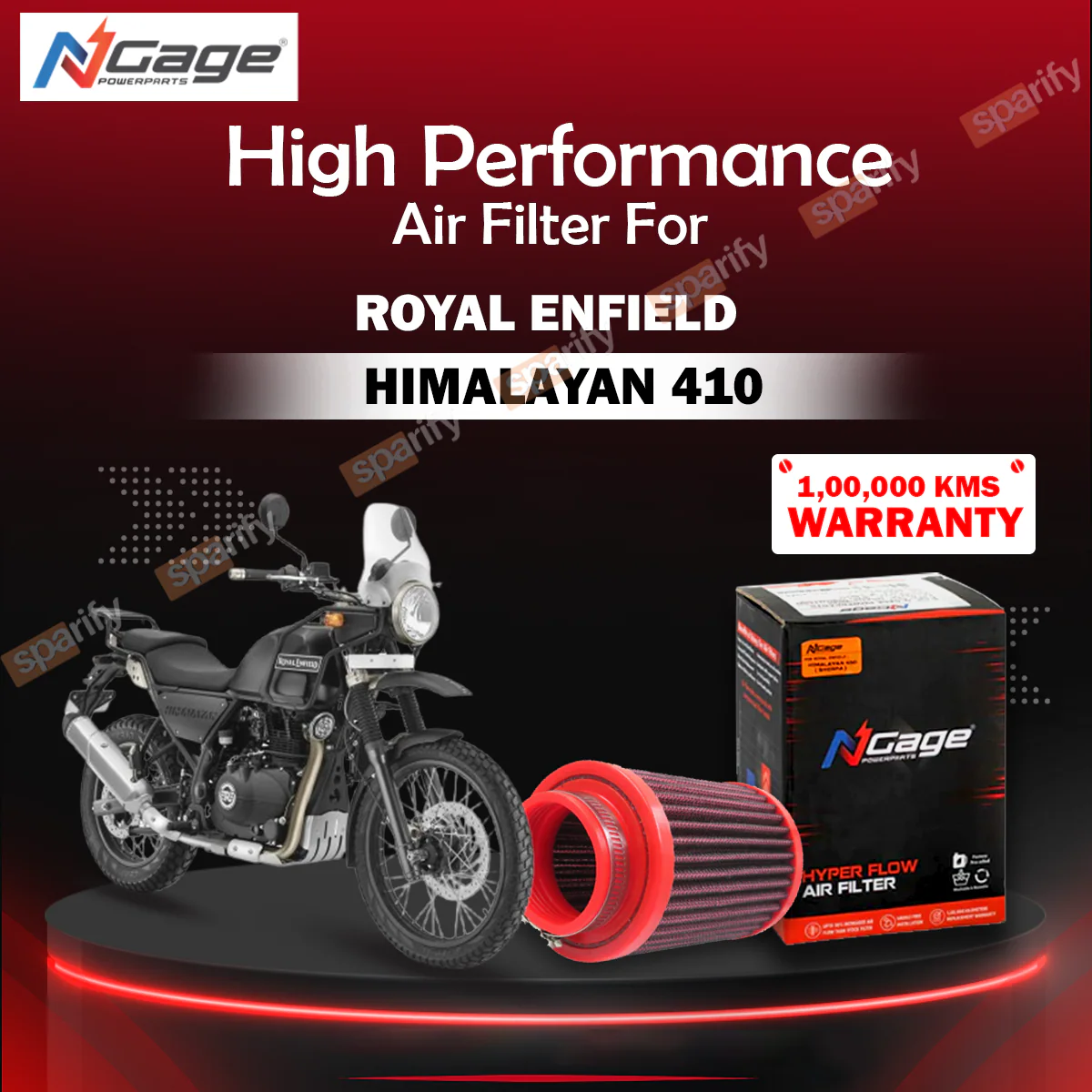 N-Gage Hyper Flow Air Filter for Royal Enfield Himalayan 411/Scram 410