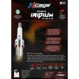 NGage Double Iridium Spark Plugs for Royal Enfield Interceptor 650/GT 650 -B8RII-8
